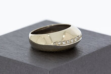 18 Karat Wei&szlig;gold Diamant Ring - 18 mm