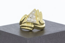 14 Karat Goldring mit Zirkonia - 18,6 mm