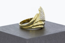 14 Karat Goldring mit Zirkonia - 18,6 mm