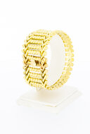 18 Karat breites Vintage Gold Armband - 20 cm