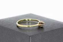 Goldene Diamant Solit&auml;rring - 16,9 mm