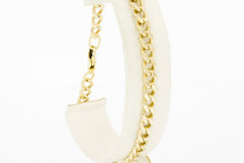 585 Gelbgold Panzerarmband - 21 cm