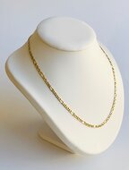 14 Karat Figaro Gold Halskette - 51,5 cm