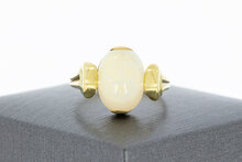 Goldene Opalring 14 Karat - 18,5 mm