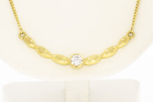 8 Karat Goldkette mit Zirkonia Anh&auml;nger - 50 cm