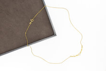 8 Karat Goldkette mit Zirkonia Anh&auml;nger - 50 cm