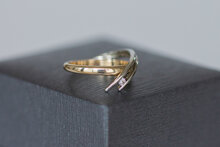 585 bicolor Ring mit Diamant - 14,9 mm