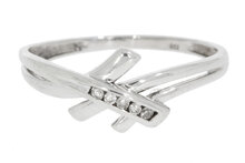 18 Karat Wei&szlig;gold Ring mit Diamant - 17,5 mm