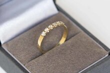 14 Karat Goldring mit Zirkonia - 16,5 mm