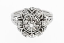 Rosetten Diamantring aus 18 Karat Gold &ndash; 16,8