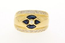 18 Karaat gouden Edelsteenring - 17,5 mm