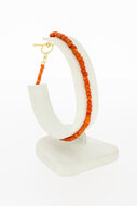 Rotes Korallenarmband 14 Karat Gold - 22 cm