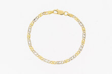 750 Figaro Gold Armband &ndash; 16,5 cm