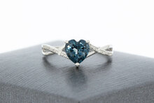 375 Goldene Topas Herzring - 16 mm