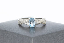 375 Wei&szlig;goldene Solit&auml;rring - 19,3 mm