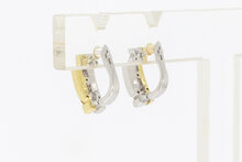 Bicolor 9 Karat Gold Ohrringe - 1,1 cm