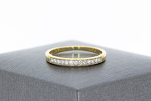 9 Karat Gold Vorsteckring Damen mit Zirkonia - Ringgr&ouml;&szlig;e 50