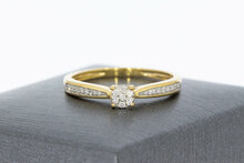 9 Karat Gelbgold Solit&auml;rring - 19 mm