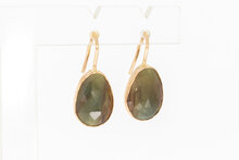 585 Goldene Saphir Ohrh&auml;nger - 2,3 cm