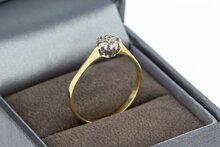 585 Gold Rosettenring Damen mit Zirkonia - Ringgr&ouml;&szlig;e 58