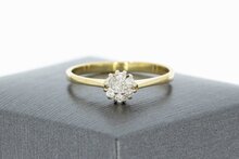 585 Gold Rosettenring Damen mit Zirkonia - Ringgr&ouml;&szlig;e 58