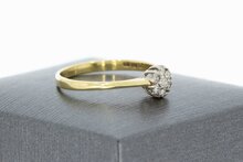 585 Gold Rosettenring Damen mit Zirkonia - Ringgr&ouml;&szlig;e 58