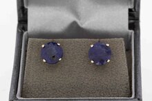 Saphir Ohrstecker 750 Gold - 0,7 cm