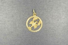 585 Goldene Krebs Anh&auml;nger - 2,6 cm