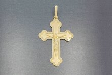 Gro&szlig;es goldenes Kreuz 14 Karat - 6,9 cm