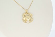 Krabben Anh&auml;nger 14 Karat Gold  - 3 cm
