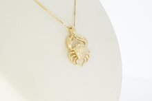 Krabben Anh&auml;nger 14 Karat Gold  - 3 cm