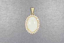 18 Karat Edelstein Anh&auml;nger - 2,3 cm