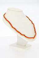 Rote Korallenkette 18 Karat Gold - 47 cm