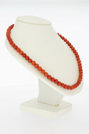 Rote Korallenkette 14 Karat Gold &ndash; 39,5 cm