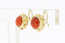 Korallen Ohrh&auml;nger 585 Gold - 1,1 cm