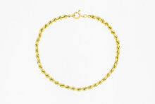 Kordelarmband aus 14 Karat Gold - 22,3 cm