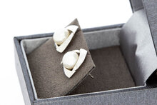 Perlen Ohrstecker 750 Gold - 1,2 cm