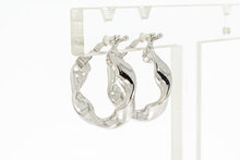 Creolen Wei&szlig;gold 18 Karat - 1,8 cm