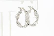 Creolen Wei&szlig;gold 18 Karat - 1,8 cm