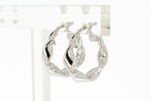 Creolen Wei&szlig;gold 18 Karat - 1,8 cm