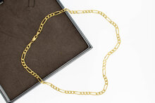 Figaro Halskette 18 Karat Gold - 50,5 cm