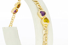 Herz Armband 585 Gelbgold - 19,5 cm