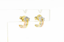 Diamant Ohrstecker 14 Karat Gold - 1,1 cm