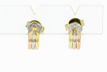 Diamant Ohrstecker 14 Karat Gold - 1,1 cm