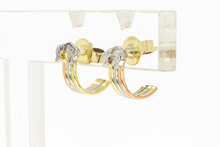 Diamant Ohrstecker 14 Karat Gold - 1,1 cm