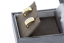 Diamant Ohr-ringe 585 Gold - 1,1 cm