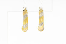 Bicolor 14 Karat Goldohr-Ringe - 1,9 cm