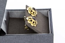 Granat Ohrstecker 14 Karat Gold - 1,2 cm