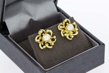 Perlen Ohrstecker 585 Gold - 1,4 cm