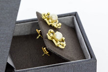 Perlen Ohrstecker 585 Gold - 1,4 cm